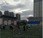 第一分工会进行足球定点射门比赛 - 四川司法警官职业学院