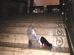 2016年12月28日，被查封的丽海名媛俱乐部台阶上遗留着一双高跟鞋。 - News.Sina.com.Cn