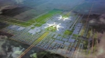 成都天府国际机场远期整体鸟瞰。(效果图) - Sc.Chinanews.Com.Cn
