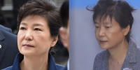 朴槿惠发型前后对比（左：3月被拘前；右：8月21日出庭时） - News.Sina.com.Cn