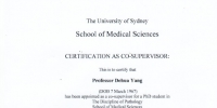 杨德华教授被聘为悉尼大学医学院联合培养博士研究生指导教师 - 成都大学
