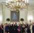 2017年10月5日，美国华盛顿，美国总统特朗普会见美军高层领导人，并与妻子在白宫设宴招待军方高层及他们的配偶。图片来源：视觉中国 - News.Sina.com.Cn