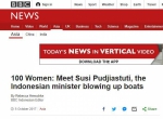 BBC不慎说漏嘴：印尼官员因炸中国船成百名巾帼 - News.Sina.com.Cn