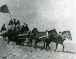 第一支乌兰牧骑队驾着马车，前往牧区演出。（照片由内蒙古苏尼特右旗乌兰牧骑提供） - News.Sina.com.Cn