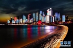 ▲这是4月14日拍摄的青岛浮山湾夜景。 - News.Sina.com.Cn
