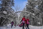2018年2月4日，选手在吉林省和龙市老里克湖景区进行冰雪穿越徒步赛。新华社记者许畅摄 - News.Sina.com.Cn