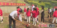 大家正在植树现场。范祖维 摄 - Sc.Chinanews.Com.Cn