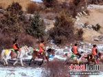 山林中正在开展巡护的马背巡护队。蔡宗伟摄 - Sc.Chinanews.Com.Cn