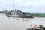 岷江河水上涨5人被困现场。孙苏新摄 - Sc.Chinanews.Com.Cn