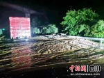 泥石流灾害现场。四川高速公安六分局供图 - Sc.Chinanews.Com.Cn