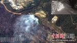 “及时雨”人影无人机拍摄的兴文火场情况。腾盾科创供图 - Sc.Chinanews.Com.Cn
