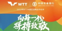 中国农业银行与世乒联(WTT)中国区战略合作伙伴海报。四川农行 供图 - Sc.Chinanews.Com.Cn