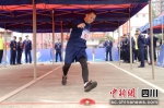 5×10米折返跑比赛现场。刘忠俊摄 - Sc.Chinanews.Com.Cn