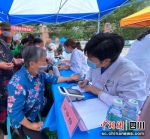 杨红(右一)在基层义诊。 - Sc.Chinanews.Com.Cn
