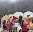 花石村的村民们忙着生产香菇菌袋。 - Sc.Chinanews.Com.Cn