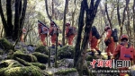 森林消防员在林间开展防火巡护。四川应急供图 - Sc.Chinanews.Com.Cn