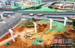 成都地铁8号线二期横穿三环路主道的顶管工程施工现场。朱超俊摄 - Sc.Chinanews.Com.Cn