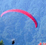 游客在玉屏山景区体验滑翔伞活动。李霞 摄 - Sc.Chinanews.Com.Cn