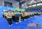 小青椒”志愿者们。东安湖游泳场馆中心 供图 - Sc.Chinanews.Com.Cn